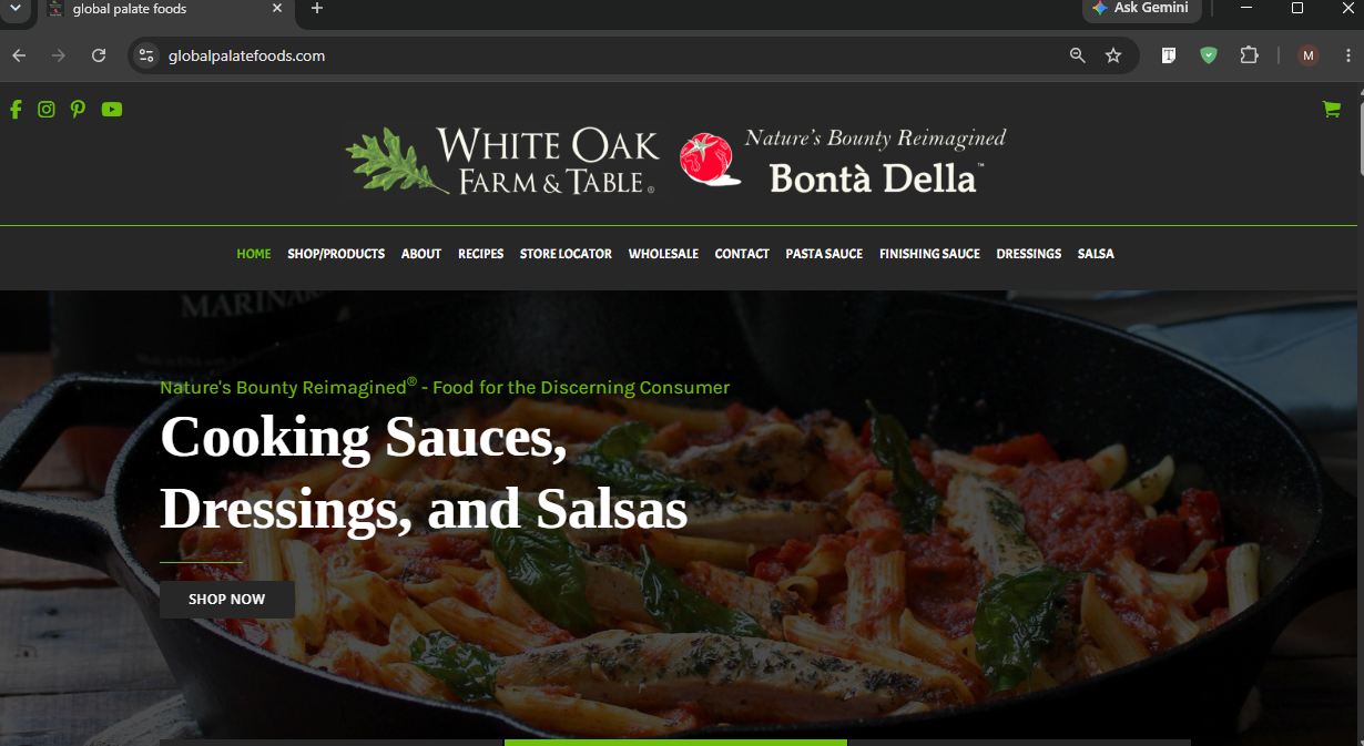 Global Palate Foods website project