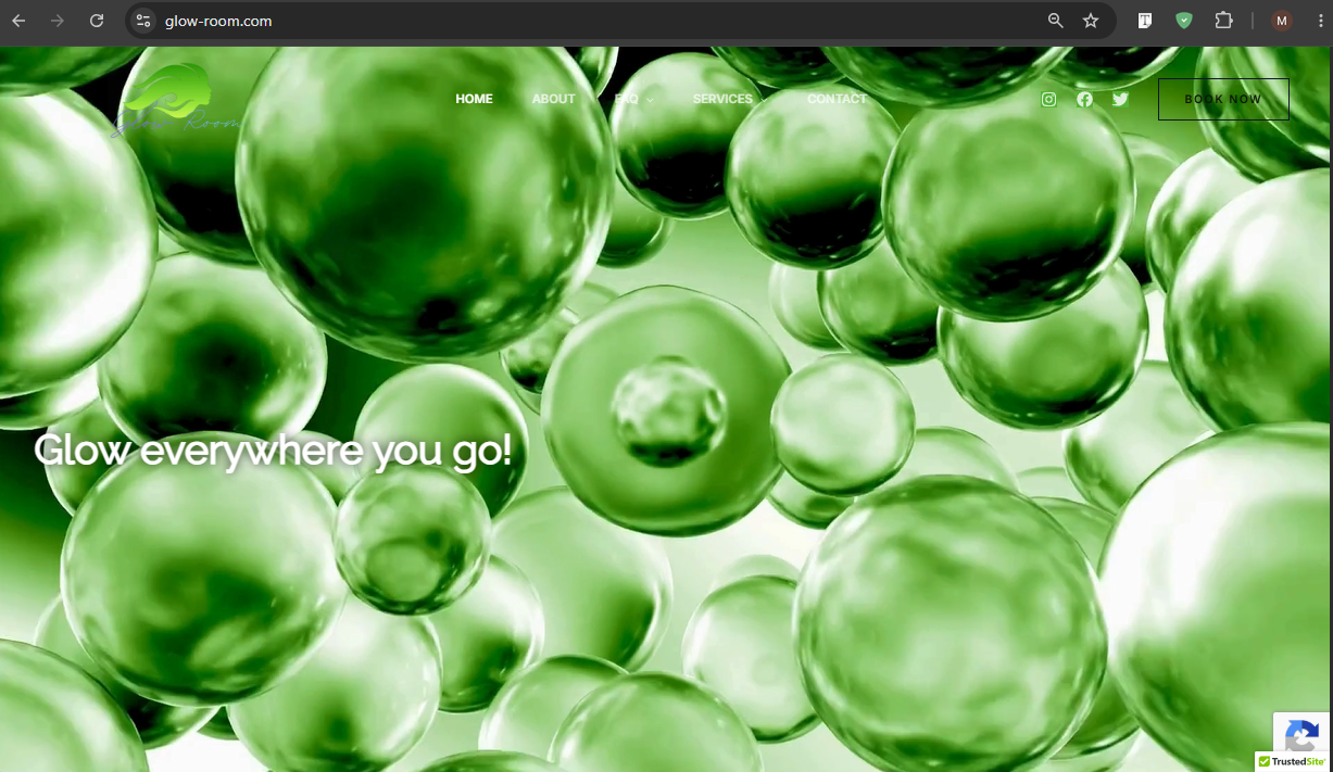 Glow Room wellness website project